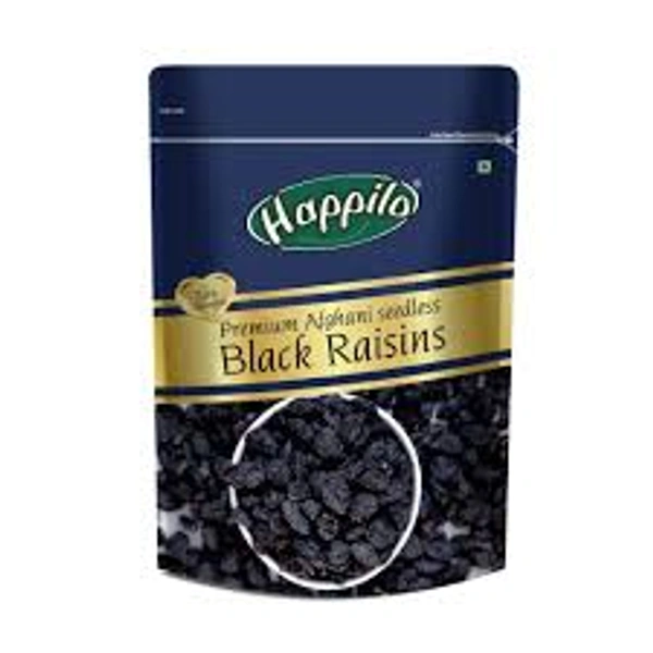 HAPPILO PREMIUM AFGANI SEEDLESS BLACK RAISINS - 250GM