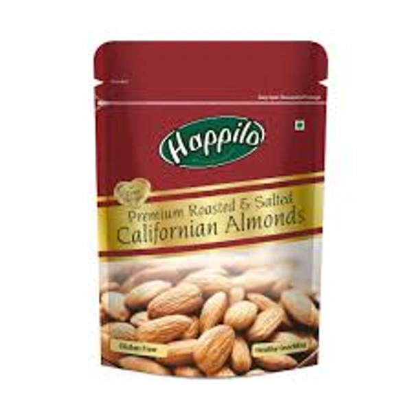 HAPPILO ROASTED SALTED CALIFORNIA ALMONDS - 200GM