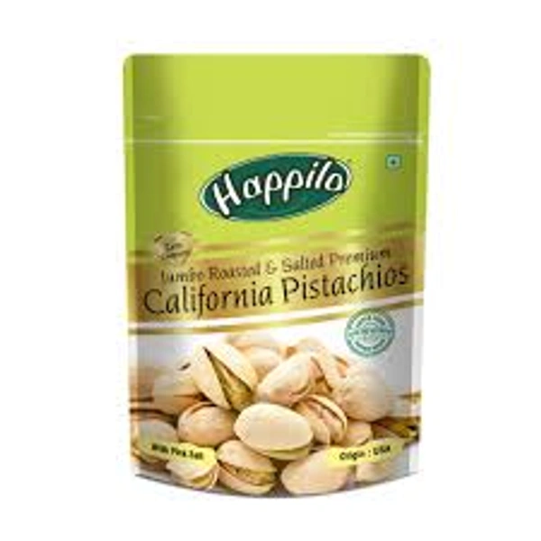 HAPPILO ROASTED SALTED CALIFORNIA PISTACHIOS - 200GM
