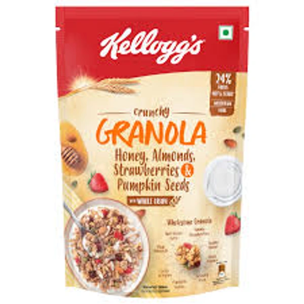 KELLOGG'S GRANOLA HONEY,ALMOND, STRAWBERRY&PUMPKIN SEEDS - 450GM