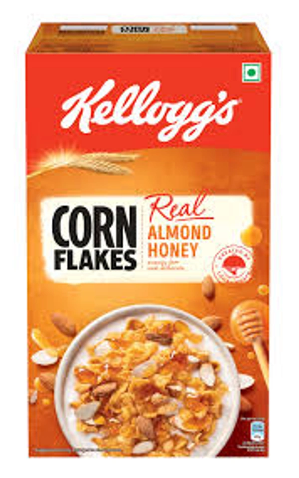KELLOGG'S REAL ALMOND HONEY CORNFLAKES BOX - 345GM