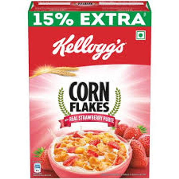 KELLOGG'S REAL STRAWBERRYPUREE CORNFLAKES BOX - 300GM