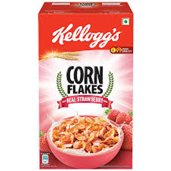 KELLOGG'S REAL STRAWBERRYPUREE CORNFLAKES BOX - 575GM