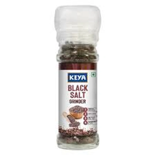 KEYA BLACK SALT GRINDER - 100GM