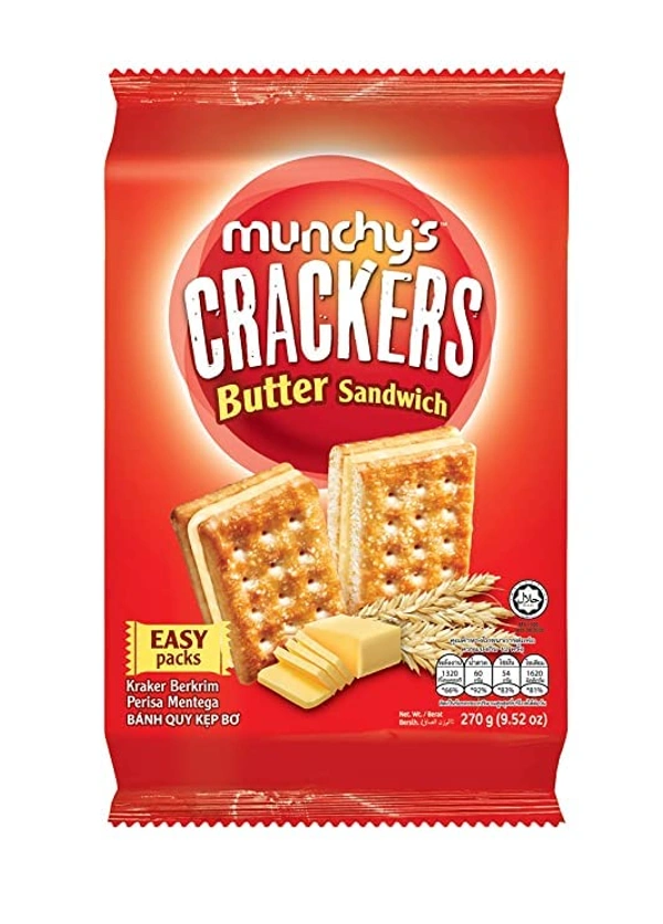 MUNCHY'S BUTTER SANDWICH CRACKERS - 270GM