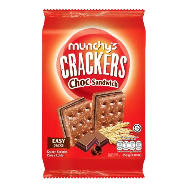 MUNCHY'S CHOCO SANDWICH CRACKERS - 258GM