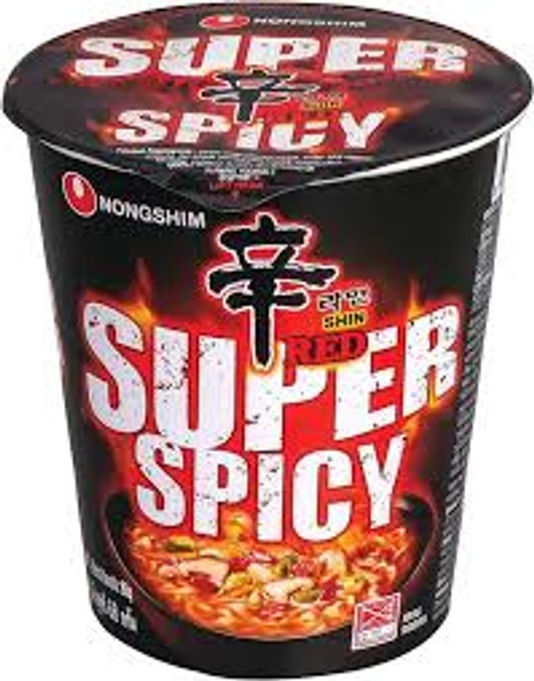 NONGSHIM SHIN RED SUPER SPICY INSTANT NOODLES CUP - 68GM