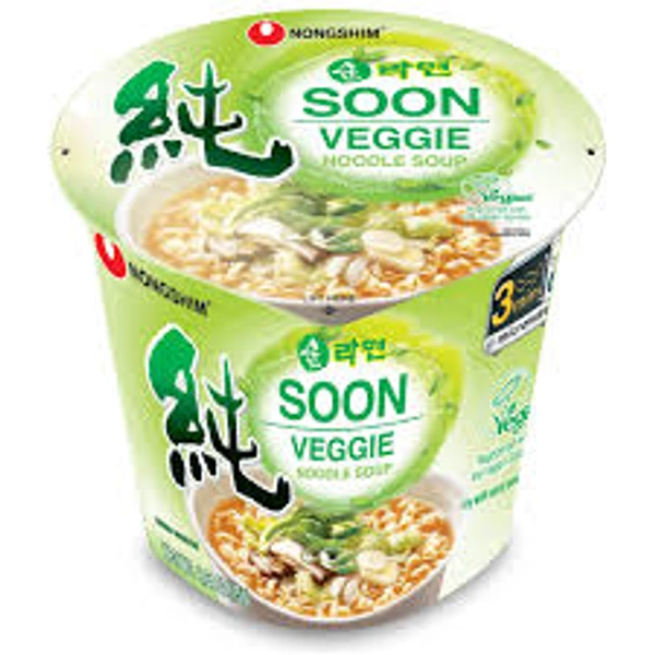 NONGSHIM SOON VEGGIE SOUPY NOODLES CUP - 67GM