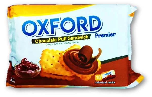 OXFORD PREMIER CHOCOLATE PUFF SANDWICH - 190GM