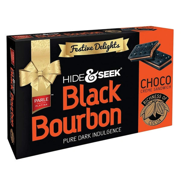 PARLE HIDE&SEEK BLACK BOURBON CHOCO CRÈME COOKIES - 300GM