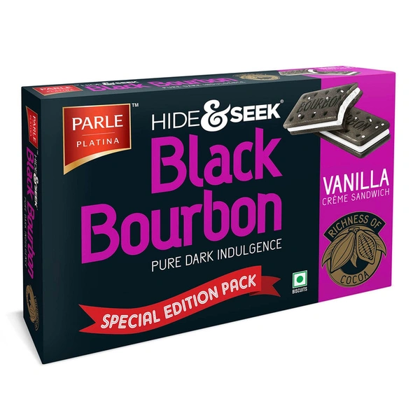 PARLE HIDE&SEEK BLACK BOURBON VANILLA CRÈME COOKIES - 300GM