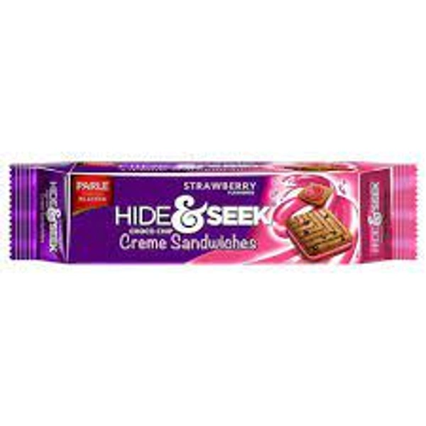 PARLE HIDE&SEEK STRAWBERRY CRÈME SANDWICH BISCUITS - 100GM