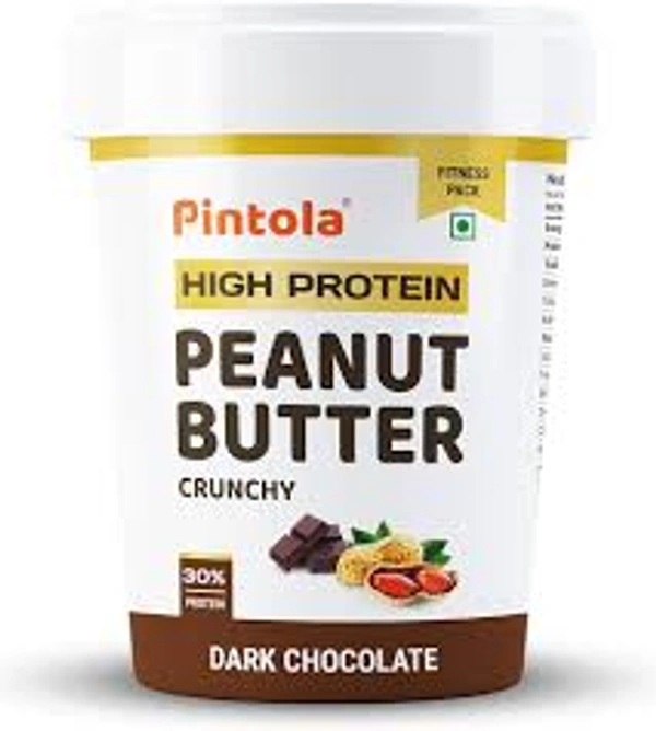 PINTOLA HIGH PROTIEN PEANUT BUTTER DARK CHOCOLATE CRUNCHY - 510GM
