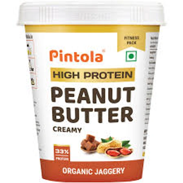 PINTOLA HIGH PROTIEN PEANUT BUTTER ORGANIC JAGGARY CREAMY - 1KG