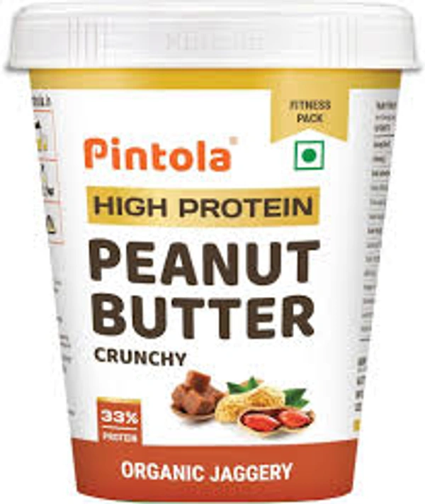 PINTOLA HIGH PROTIEN PEANUT BUTTER ORGANIC JAGGARY CRUNCHY - 510GM