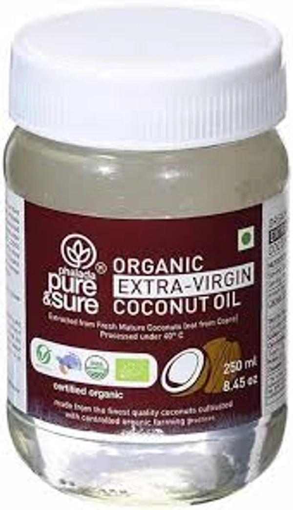 PURE&SURE ORGANIC EXTRA VIRGIN COCONUT OIL - 250ML