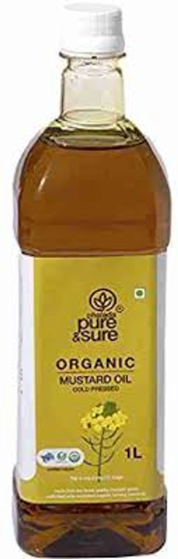 PURE&SURE ORGANIC MUSTARD OIL - 1LTR