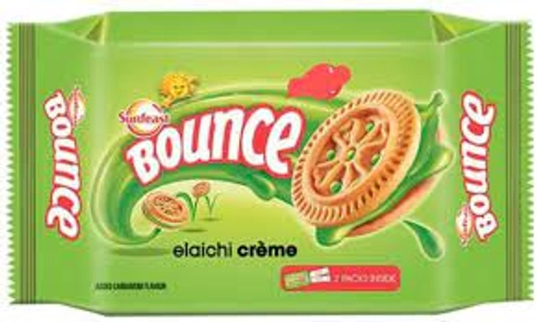 SUNFEAST BOUNCE ELAICHI CREME BISCUITS - 64GM