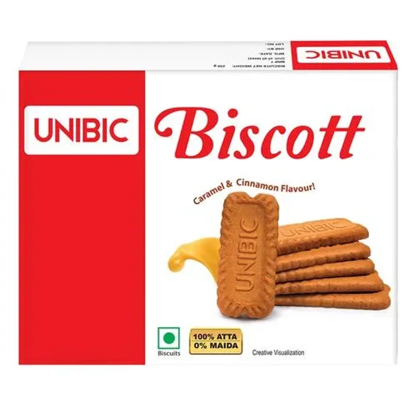 UNIBIC BISCOTT CARAMEL & CINNAMON FLAVOUR BISCUITS - 120GM