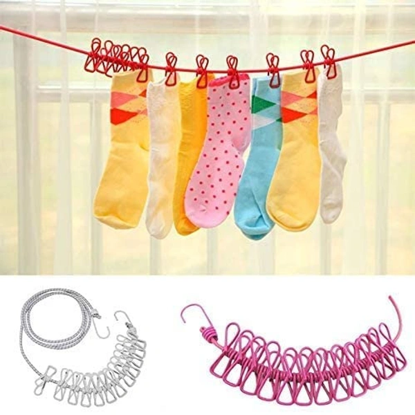 Cloth Hanging Clip Rope 12 Clips