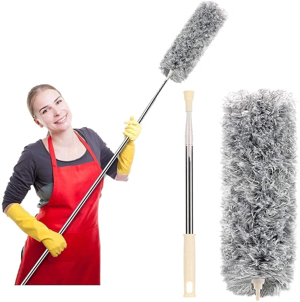 Grey Fan Duster Extendable handle