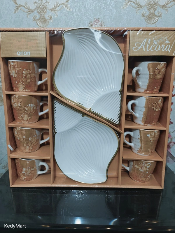 8 PC CUP AND PLATE SET - ALCORA