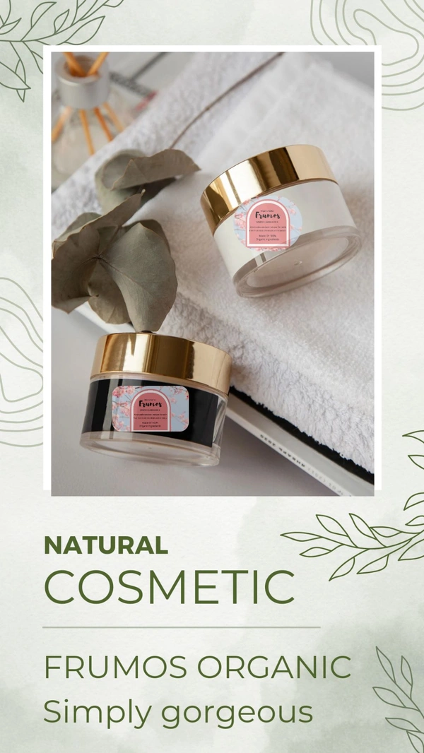 Frumos Organic Skin Brightening Face Cream  - White, 100ml
