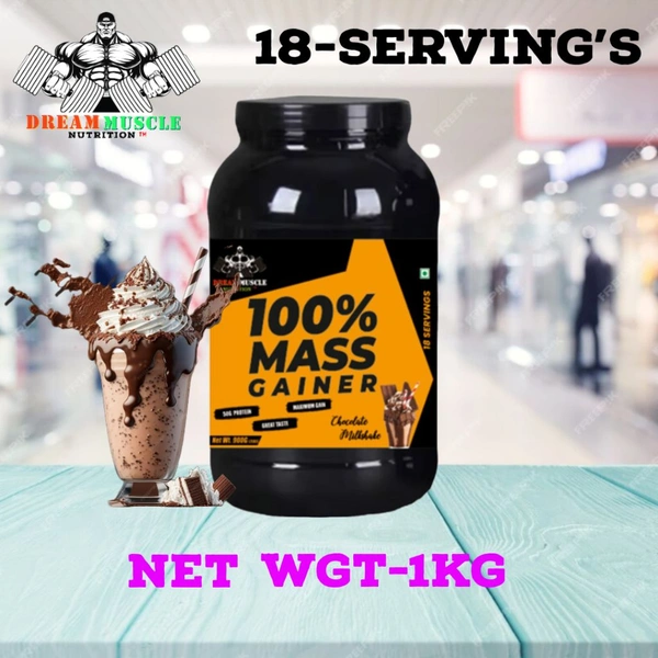 𝔻ℝ𝔼𝔸𝕄 𝕄𝕌𝕊ℂ𝕃𝔼 ℕ𝕌𝕋ℝ𝕀𝕋𝕀𝕆ℕ ( 𝗗𝗠𝗡 ) 100% 𝗠𝗔𝗦𝗦 𝗚𝗔𝗜𝗡𝗘𝗥 - 100% MASS GAINER 900GM (2 LBS), CHOCOLATE MILK SHAKE
