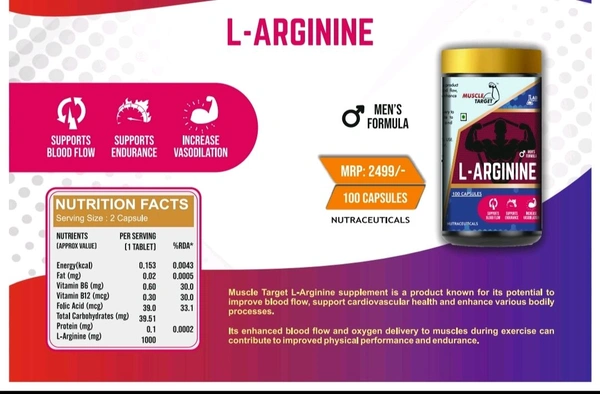 𝐌𝐔𝐒𝐂𝐋𝐄 𝐓𝐀𝐑𝐆𝐄𝐓 𝐍𝐔𝐓𝐑𝐈𝐓𝐈𝐎𝐍 (𝗠𝗧𝗡) 𝗟- 𝗔𝗥𝗚𝗜𝗡𝗜𝗡𝗘 - 100 𝗖𝗔𝗣𝗦𝗨𝗟𝗘'𝗦