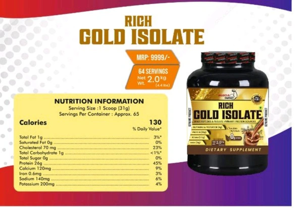 𝐂𝐎𝐌𝐁𝐎: 𝗥𝗜𝗖𝗛 𝗚𝗢𝗟𝗗 𝗜𝗦𝗢𝗟𝗔𝗧𝗘 -2𝗞𝗚 + BCAA 30S