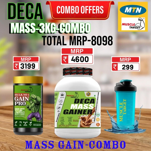 𝐂𝐎𝐌𝐁𝐎: 𝗗𝗘𝗖𝗔 𝗠𝗔𝗦𝗦 𝗚𝗔𝗜𝗡𝗘𝗥 - 3𝗞𝗚+ GAINS PRO