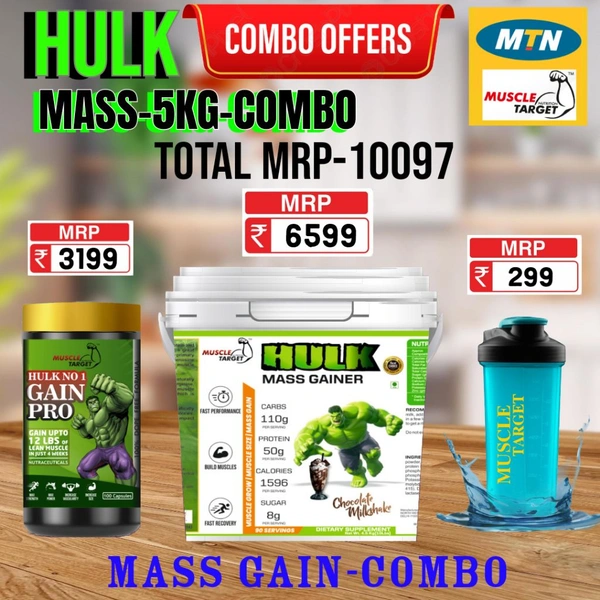 𝐌𝐔𝐒𝐂𝐋𝐄 𝐓𝐀𝐑𝐆𝐄𝐓 𝐍𝐔𝐓𝐑𝐈𝐓𝐈𝐎𝐍 (𝗠𝗧𝗡) 𝐂𝐎𝐌𝐁𝐎: 𝗛𝗨𝗟𝗞 𝗠𝗔𝗦𝗦 𝗚𝗔𝗜𝗡𝗘𝗥 - 5𝗞𝗚