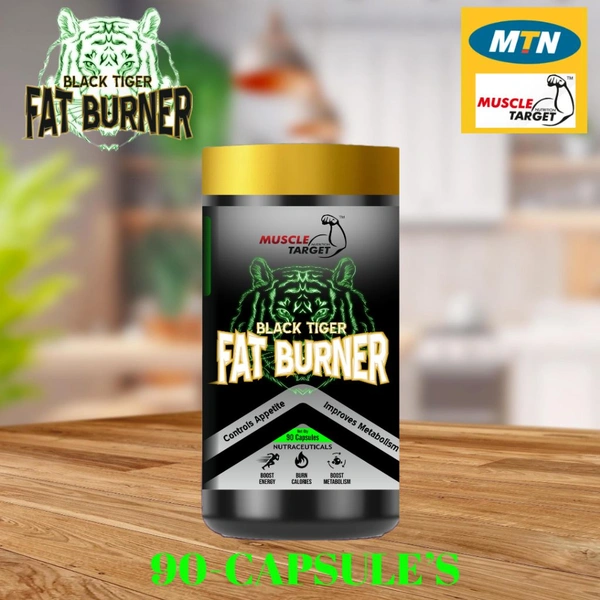 𝐌𝐔𝐒𝐂𝐋𝐄 𝐓𝐀𝐑𝐆𝐄𝐓 𝐍𝐔𝐓𝐑𝐈𝐓𝐈𝐎𝐍 (𝗠𝗧𝗡) 𝗕𝗟𝗔𝗖𝗞 𝗧𝗜𝗚𝗘𝗥 𝗙𝗔𝗧 𝗕𝗨𝗥𝗡𝗘𝗥 - 90 𝗖𝗔𝗣𝗦𝗨𝗟𝗘'𝗦