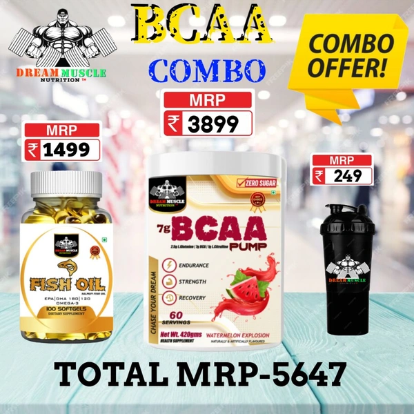 𝐂𝐎𝐌𝐁𝐎 : BCAA - 30S & 60S  + FISH OIL