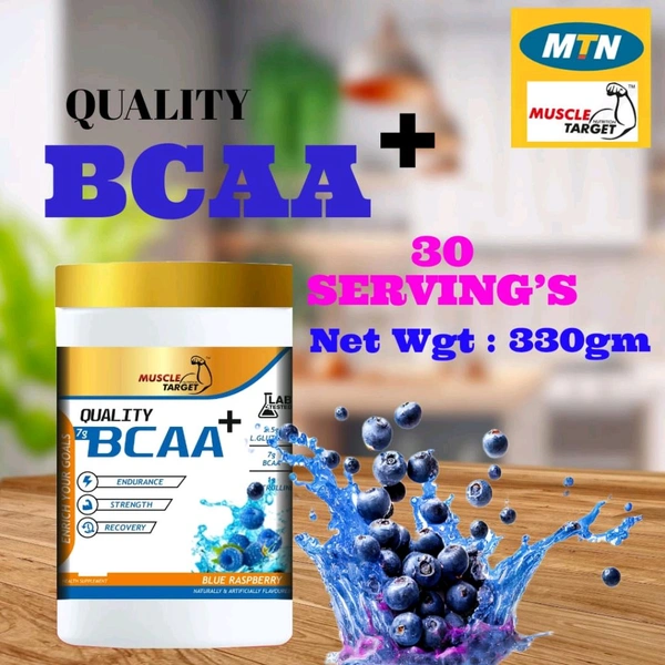 𝐌𝐔𝐒𝐂𝐋𝐄 𝐓𝐀𝐑𝐆𝐄𝐓 𝐍𝐔𝐓𝐑𝐈𝐓𝐈𝐎𝐍 (𝗠𝗧𝗡) 𝗤𝗨𝗔𝗟𝗜𝗧𝗬 𝗕𝗖𝗔𝗔 + - 30 SERVING'S - 330 GM, BLUEBERRY