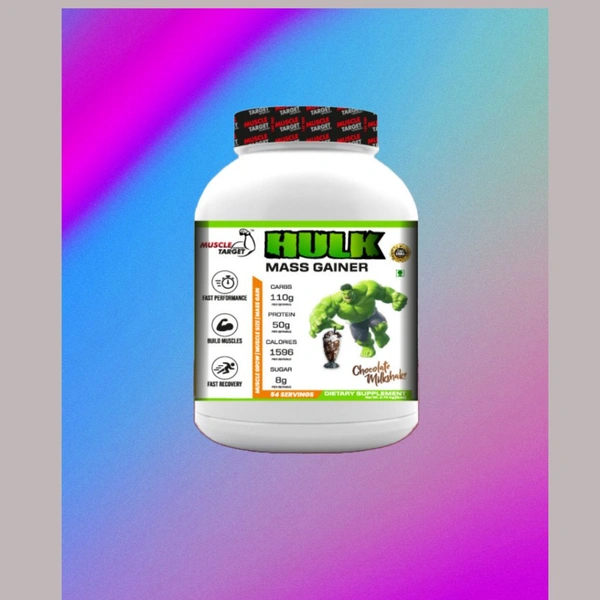 𝐌𝐔𝐒𝐂𝐋𝐄 𝐓𝐀𝐑𝐆𝐄𝐓 𝐍𝐔𝐓𝐑𝐈𝐓𝐈𝐎𝐍 (𝗠𝗧𝗡) 𝗛𝗨𝗟𝗞 𝗠𝗔𝗦𝗦 𝗚𝗔𝗜𝗡𝗘𝗥 - HULK MASS GAINER 2.7KG (6LBS), CHOCOLATE MILK SHAKE