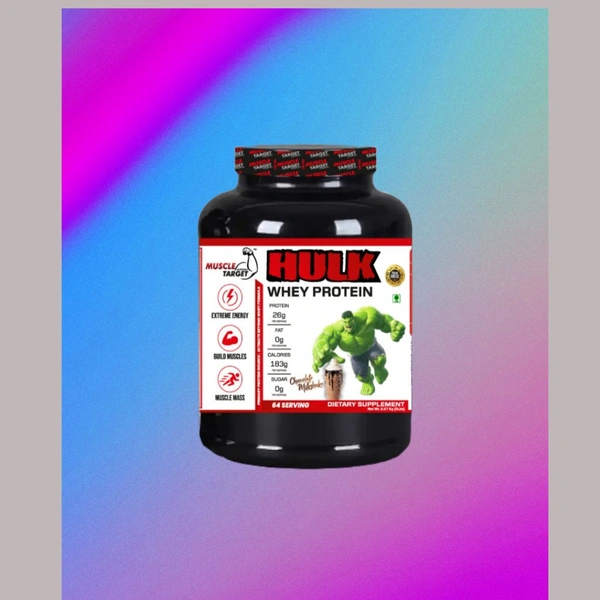 𝐌𝐔𝐒𝐂𝐋𝐄 𝐓𝐀𝐑𝐆𝐄𝐓 𝐍𝐔𝐓𝐑𝐈𝐓𝐈𝐎𝐍 (𝗠𝗧𝗡) 𝗛𝗨𝗟𝗞 𝗪𝗛𝗘𝗬  - HULK WHEY 2KG (4.4LBS), CHOCOLATE MILK SHAKE