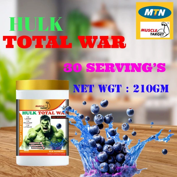 𝐌𝐔𝐒𝐂𝐋𝐄 𝐓𝐀𝐑𝐆𝐄𝐓 𝐍𝐔𝐓𝐑𝐈𝐓𝐈𝐎𝐍 (𝗠𝗧𝗡) 𝗛𝗨𝗟𝗞 𝗧𝗢𝗧𝗔𝗟 𝗪𝗔𝗥 𝗣𝗥𝗘 𝗪𝗢𝗥𝗞𝗢𝗨𝗧 - 30 SERVING'S, BLUEBERRY