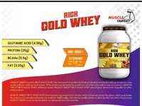 𝐌𝐔𝐒𝐂𝐋𝐄 𝐓𝐀𝐑𝐆𝐄𝐓 𝐍𝐔𝐓𝐑𝐈𝐓𝐈𝐎𝐍 (𝗠𝗧𝗡) 𝗥𝗜𝗖𝗛 𝗚𝗢𝗟𝗗 𝗪𝗛𝗘𝗬 - CHOCOLATE MILK SHAKE, RICH GOLD WHEY 1KG (2.2 LBS)