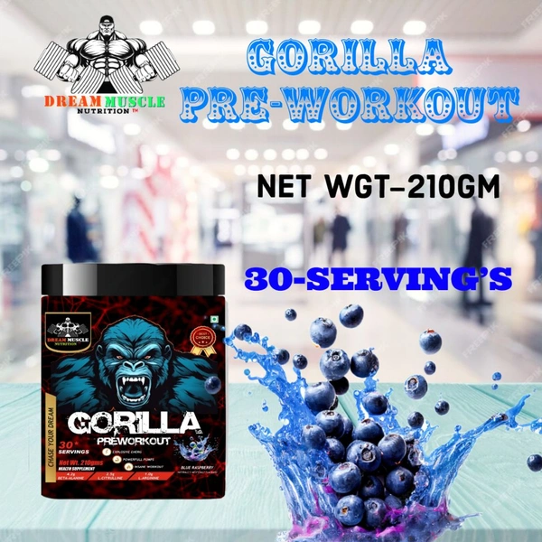 𝔻ℝ𝔼𝔸𝕄 𝕄𝕌𝕊ℂ𝕃𝔼 ℕ𝕌𝕋ℝ𝕀𝕋𝕀𝕆ℕ ( 𝗗𝗠𝗡 ) 𝗚𝗢𝗥𝗜𝗟𝗟𝗔 𝗣𝗥𝗘-𝗪𝗢𝗥𝗞𝗢𝗨𝗧 - 30 SERVING'S, BLUEBERRY