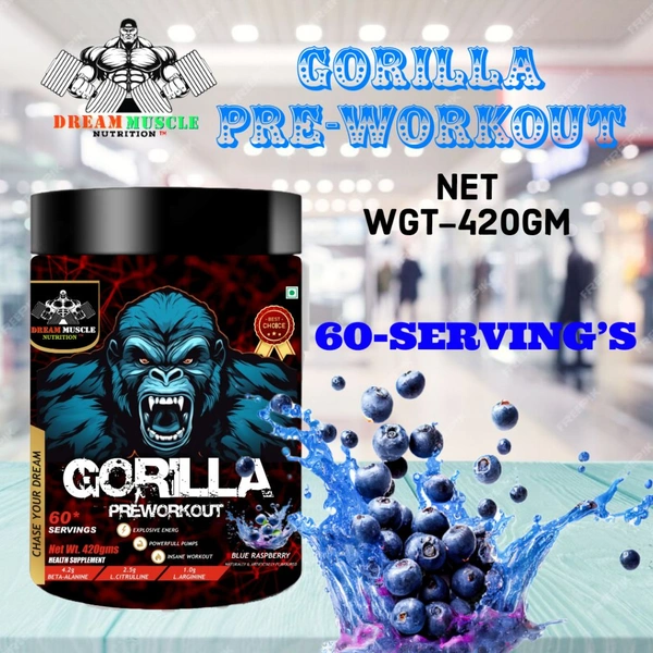 𝔻ℝ𝔼𝔸𝕄 𝕄𝕌𝕊ℂ𝕃𝔼 ℕ𝕌𝕋ℝ𝕀𝕋𝕀𝕆ℕ ( 𝗗𝗠𝗡 ) 𝗚𝗢𝗥𝗜𝗟𝗟𝗔 𝗣𝗥𝗘-𝗪𝗢𝗥𝗞𝗢𝗨𝗧 - 60 SERVING'S, BLUEBERRY