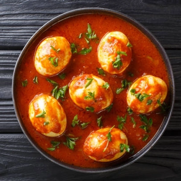 अंडा करी - Family Restaurant, 2 Piece Egg Half Plate