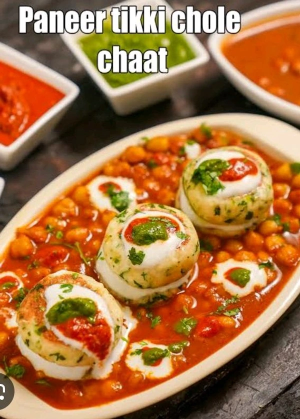 पनीर टिक्की चाट - Rama Sweets, Half Plate