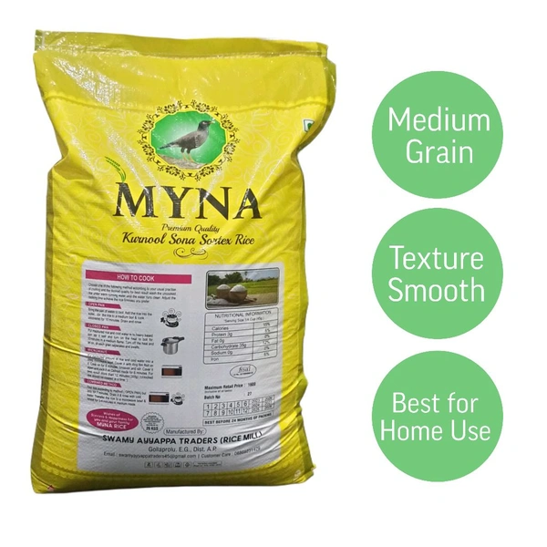 Myna Sona-Sortex Rice - 26Kg