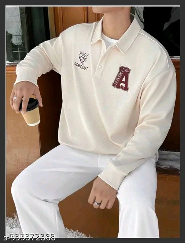 Mens || A Printed || Polo Neck || Half Sleeve |.. - White, XXL