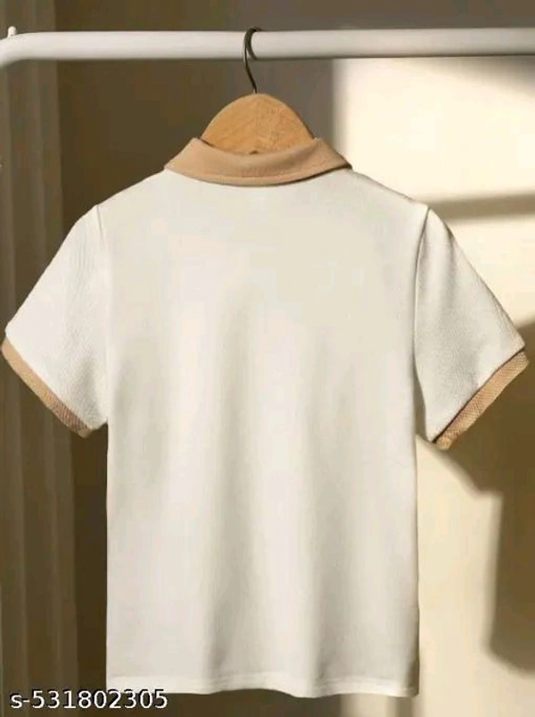 Men half tshirt mens tshirt collar tshirt zipper tshirt... - White, XXL