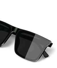 Black Square UV Protection Stylish Sunglasses for Men | Trendy Premium Look - Black