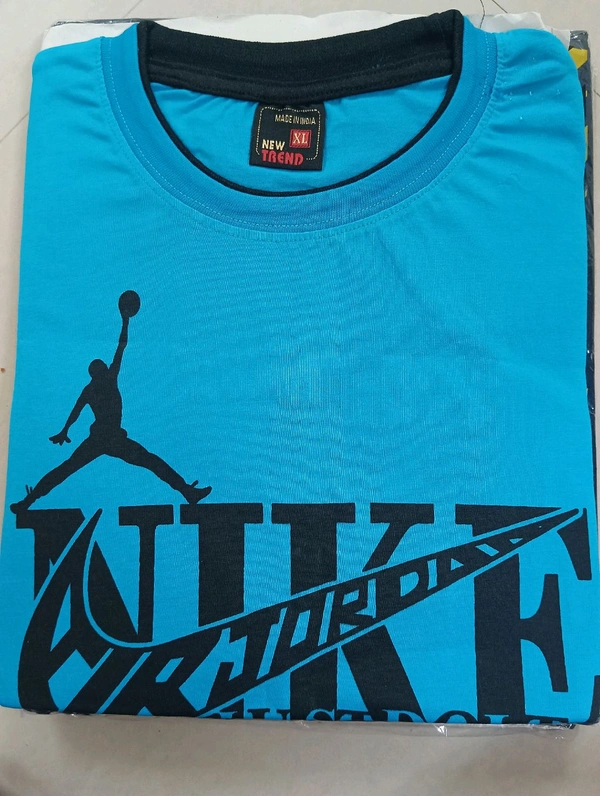 New Trend Tshirt Half  - XL, Deep Cerulean