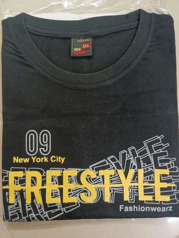 New Trend Tshirt Half - XXL, Black