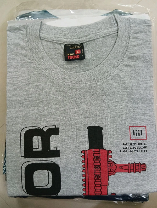 New Trend Tshirt Half - L, Silver